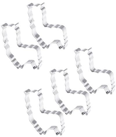 FUNOMOCYA 5stücke Alpaka Ausstechformen Metall Keksausstecher Kuchendekorationswerkzeuge Keksformen Fondantausstecher Zucker Form Für Hochzeit Party Geburtstag