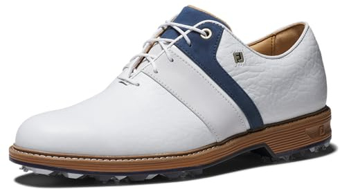 FootJoy Men's Premiere Series - Packard LX Previous Season Style Golf Shoe, White/Navy/White, 10.5