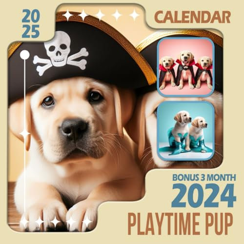 Playtime Pup Calendar 2025: From October 2024 to December 2025, Including Bonus 3 Months 2024 with Photography of Adorable Dog, Perfect for Organizing and Planning