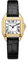 Szaikyri Klassisches Quadrat Damenuhr mit römischen Ziffern Damenkleiduhren Armbanduhr Damen (Black-Gold)