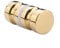 EasyByMall Shower Door Handle, Shower Screen Knobs Handles Aluminium Alloy Solid Single Hole, for Shower Glass Door Bathroom Sliding Door, 30Mm(Gold)