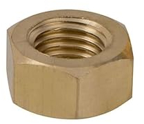 1/5/10 STÜCKE M1.4-M24 Sechskant Messing Muttern Abgaskrümmer Solide for Bolzen & Schrauben Kupfer(Size:M24 (1PCS))