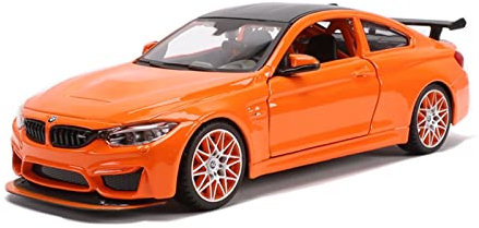 EMRGAZQD Motorfahrzeuge Replika Auto 1:24 Für BMW M4 GTS Alloy Diecast Sports Car Model Collection Simulationsfahrzeug Originalgetreue Nachbildung(Orange)