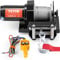 VEVOR Cabrestante Eléctrico Capacidad de Tracción de Línea de 907 kg, IP55 Cabrestante con Cable de Acero de 7 Hebras de Φ0,4 x 1188,7 cm, Control Remoto con Cable para Remolcar UTV ATV Todoterreno
