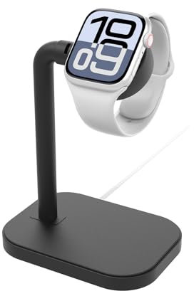 FACZER Charger Stand for Apple Watch - iWatch Charging Holder Compatible with Apple Watch Series Ultra/Ultra2/9/8/7/6/5/3/2/1/SE/SE2 (49mm/45mm/44mm/42mm/41mm/40mm/38mm) (Charger Not Included), Black