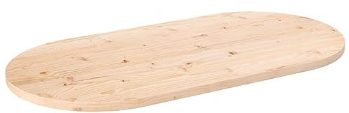 NQJIBUE Tischzubehör Tischplatte 100x50x2,5 cm Massivholz Kiefer Oval Tischplatten