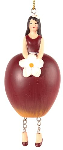Blumenmädchen Deko Figur zum Hängen (Apfel)