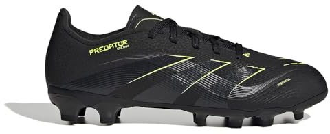 adidas Predator League Multi Ground Football Boots Kids, Scarpe da Calcio, Core Black/Carbon/Lucid Lemon, 38 2/3 EU