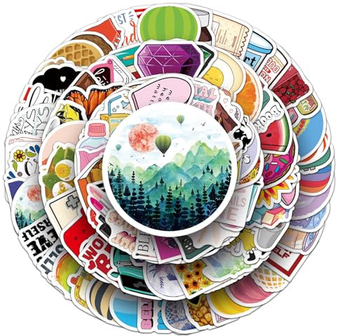 Bric Dodo 200 Stück VSCO Aufkleber Auto Laptop Telefon Gitarre Skateboard Motorrad Fahrrad ästhetisch Stickers Set Vinyl Wasserdicht Aesthetic Aufkleber für Jugendliche Kinder Erwachsene