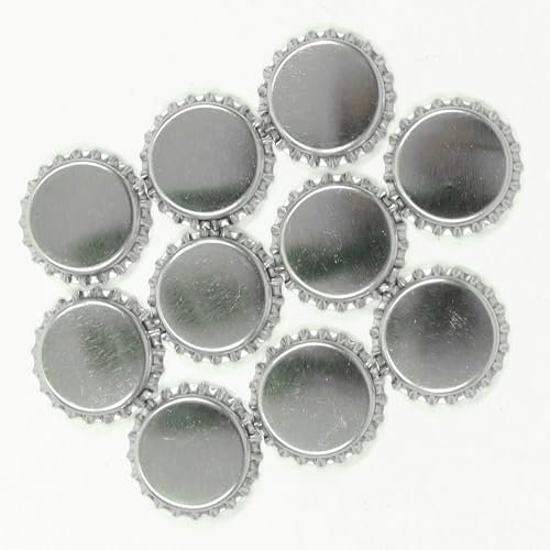 Dekohelden24 1000 Kronkorken, Kronkorken, Metall - Kronkorken, Kronkorken zum selber abfüllen, Kronkorken für Standardflaschen, lebensmittelecht, in Silber.
