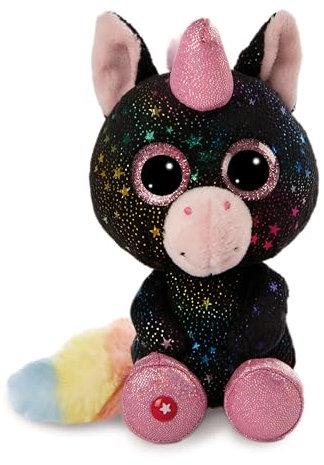 NICI GLUBSCHIS Kuscheltier Einhorn Vita-Mi 15cm - schwarz - Weiches Plüschtier – niedliches Stofftier zum Kuscheln & Spielen – tolle Geschenkidee für Kinder & Erwachsene - 62595