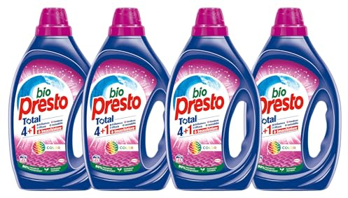 Bio Presto Liquido Classico Detersivo Lavatrice Liquido, Nuova Formula con Smacchiatore, 4 Confezioni da 35 Lavaggi, Totale 140 Lavaggi