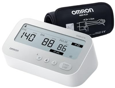 OMRON X4 Connect AFib, Clinically Validated and Connected Upper Arm Blood Pressure Monitor for Home Use, Intelli Wrap Cuff (22-42cm), AFib Detection, Blood Pressure Machine with Bluetooth Connection