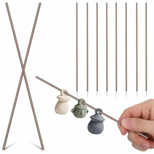 jojofuny 10 unidades de alambre de tungsteno de 3 mm para hornos de cerámica, resistentes al calor, accesorios de alfarería, varillas alternativas para fabricación de joyas