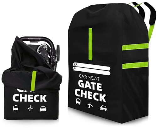 Kinderwagen Transporttasche – Flugzeug & Buggy Faltbare Schutztasche Griff und Schultergurt, Geeignet für Kinderwagen und Kindersitze. Extra Größe (46 × 46 × 91 cm), Kompatibel Cybex Maxi-Cosi