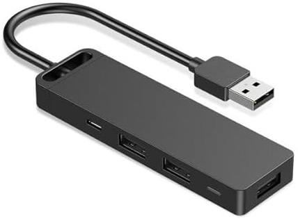 HUB 6-in-1 USB-A auf 3 x USB 2.0, SD, TF, Micro-B, 0,15 m, schwarz. Entwickelt für: Geräteanschluss und Datenübertragung.