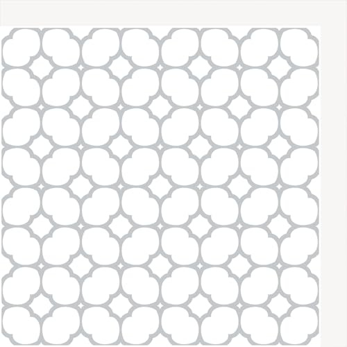 d-c-fix Fliesenaufkleber Wand Bloomy Grid Grau (30,5 x 30,5 cm) 6er Pack | Klebefliesen für Küche, Bad & Küchenrückwand – selbstklebend & wasserdicht