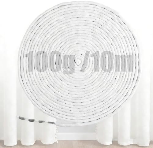 1000g Bleiband für Gardinen Schwer Outdoor 10 Meter Schneidbar Bleiband | 100g/m Vorhang Beschwerer Outdoor Glatte Aufhängung Bleikette Gardinenbeschwerer für Moskitonetz Vorhänge Stoffe