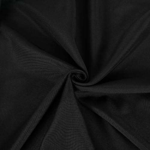 Stoff Meterware 100% Baumwollstoff 2 M x 152 cm - Schwarz | Stoffe Zum Aus Reine Baumwolle Fabric Futterstoff Dekostoff Textilien Basteln Stickerei Nähen Material Kleidung