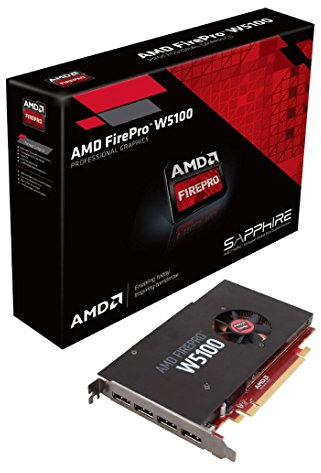 Sapphire AMD Firepro W5100 Professional Grafikkarte (4GB, GDDR5, Quad DP PCI-E)