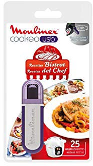 Moulinex USB-Stick mit 25 Rezepten, Bistro-Tradition XA600411, offizielles Cookeo-Zubehör, kompatibel mit Multikochern Cookeo YY2943FB CE702100