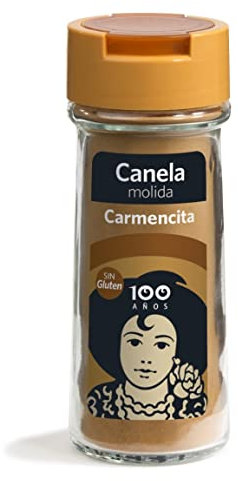 Carmencita Canela Molida, Sin Gluten, Tarro de Cristal con Tapón Dosificador 43g