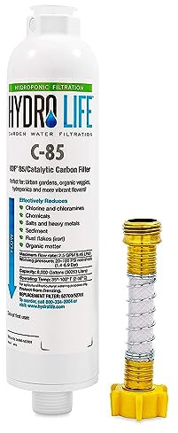 Camco 52700 Inline Wasser Filter (mit Flexibler Schlauch Displayschutzfolie, Hydrokultur c-85)