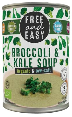 Free & Easy Organic Low-Salt Broccoli & Kale Soup 400g-6 Pack