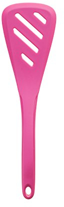 Kochblume Design-Schlitzwender S | Premium-Silikon | Hitzebeständig | Spülmaschinenfest | 24cm | Farbe: pink