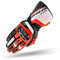 SHIMA STR-2 Motorradhandschuhe Herren - Touchscreen, Sommer, Sport Leder Handschuhe mit Carbon Knöchelprotektor, Handflächen- und Fingerschieber, Verstärkte Handfläche (Red Fluo, XXL)