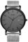 BUREI Minimalist Herrenuhr Classy Date Gents Armbanduhr mit einfachem Band, einfach, großes Zifferblatt aus Edelstahl