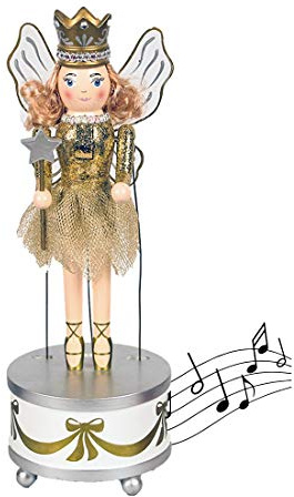FUNPENY Classic Queen Ballet Dancer Nutcracker, Festive Collectible Nutcracker with Music Box, 12 Tall