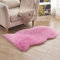 WIONE Spitzenqualität Lammfellimitat Teppich, Lammfellimitat Teppich Longhair Fell Optik Nachahmung Wolle Bettvorleger Sofa Matte Rosenrot 40 * 60cm