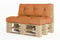 chilly pilley Palettenauflage Schaumflocken palettenkissen Palettenpolster Palettenmöbel Palettensofa Rückenlehne Sitzkissen Seitenkissen Set (2er Set Orange)