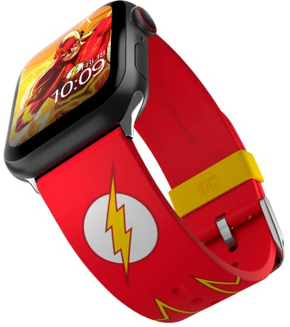 DC Comics - The Flash Tactical Edition - Cinturino in silicone con licenza ufficiale compatibile con Apple Watch
