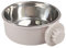POPETPOP Dog Crate Hanging Bowl - Removeable Pet Stainless Steel Food Water Bowls Kennel Coop Cups for Dog,Cat,Rabbit,Hamster and Bird