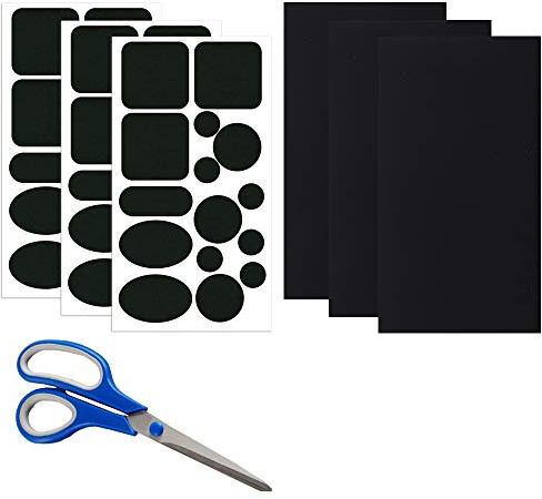Skystuff 48 Stück Daunenjacken-Aufnäher mit Schere, Nylon-Reparaturband, selbstklebend, Reparaturflicken für Jacke, Zelt, Oberbekleidung, Reparatur (Marineblau)