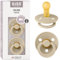 BIBS Colour Soother 2-Pack, BPA Free Dummy Pacifier, Round Nipple. Natural Rubber Latex, Size 2 (6-18 Months), Vanilla/Vanilla