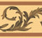 Dundee Deco DDAZBD9067 Peel and Stick Wallpaper Border - Damask Green, Beige Floral Scrolls Wall Border Retro Design, 15 ft x 7 in (4.57m x 17.78cm), Self Adhesive
