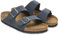 Birkenstock Arizona SFB, Sandali a Punta Scoperta Donna, Grigio Basalto, 40 EU Estrecho