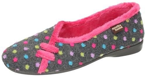 Manitu Damen Manitu -home hjemmesko Hausschuh, Pink, 38 EU