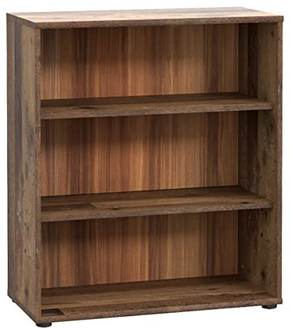 Newroom Regal Old Wood Bücherregal Modern - 73,7x85,5x34,8 cm (BxHxT) - Standregal Schrank - [Dudley.Sixteen] Büro Arbeitszimmer Wohnzimmer