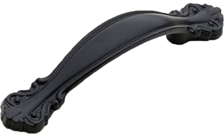 SagaSave Vintage Schrankgriffe, 2 Stück, schwarz, antiker Schleifengriff, 64 mm, Zinklegierung, Möbeltürgriffe für Küchenschrank, Kommode, Schrank, Tür