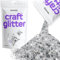 Hemway Craft Glitter - Silver | 100g Multi Size Metallic Sequin Flakes for Resin & Epoxy Crafts | Supplies for Tumblers, Cards, Jewellery, Candle, Hair, Face, Body & Nail Art