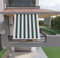 Mitepek Tenda da Sole a Caduta con Bracci 200cm Telo Impermeabile Verde e Bianco Golisa