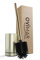 ovimar ROMO Brosse WC dorée en silicone, fonction ventilation, autoportante, tête de brosse WC interchangeable, bac d'égouttement amovible, brosse WC sans montage mural