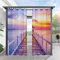 Heavyoff Outdoor Vorhänge Wasserdicht, Wetterfest Sichtschutz Terrasse Sonnenschutz für Balkon Veranda Pergola Gartenlaube 2 Stück, Stil 2, 213x213cm