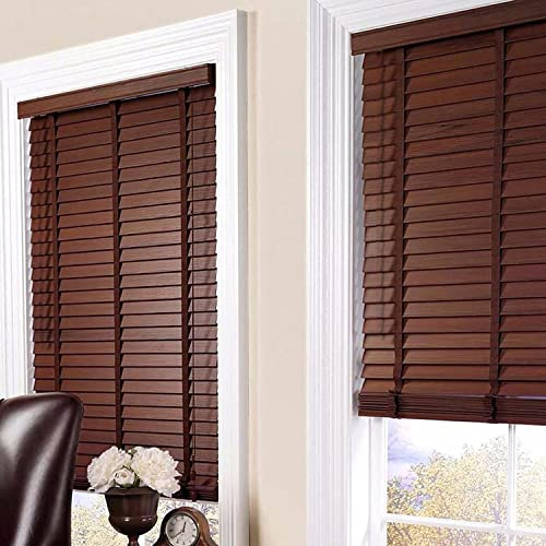 RVUEM HöLzerne Jalousien, Fenster Sichtschutz Jalousien FüR Windows, Jalousien Aus Holz, Verdunkelungsrollos, TüRjalousien, LäRmminderung, Verstellbare Lamellen FüR Innen,A,80x200cm/31.5 * 79in