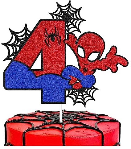 YOOYEH 1 PCS Party Cake Toppers, Cartoon Movie Themed Happy Birthday Party Supplies Decorations for Boys Girls Decorations (1th) (1th) (4th)