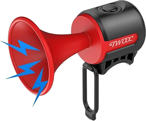 AaiLucky Electric Bike Horn, 120dB Loud Bicycle Horn, Electronic Bicycle Bells for Adults/Kids Bike/Scooter/Ebike, 300mAh Battery Operated, Waterproof